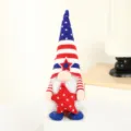 US Independence Day gnome plush doll variant, red white blue star pointed hat holiday decor. - Star Santa Claus