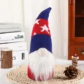 Independence Day gnome doll decoration patriotic plush faceless old man with red blue star hat - Independence Day Sandbag Blue