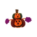 Halloween Kürbis Plüschfigur Kuscheltier Deko gruseliger Kürbiskopf Party Requisite - Stapelspaß / 18*15cm