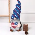 Independence Day Gnome plush doll patriotic American holiday home decoration faceless toy ornament - Blue