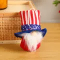 American Independence Day gnome hanging ornament with red white blue striped hat and beard. - 9.5*19.5 / Red Stripes