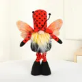 Harvest Festival Bee Gnome Plush Doll Faceless Toy Home Decor Cute Table Ornament - Ladybug Style / Red