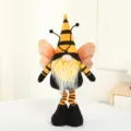 Cute bee gnome plush doll with wings and stripes, perfect for festival home decoration. - Bee Style / Yellow