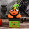 Halloween funny pumpkin plush toy gift box cute candy storage box holiday party decor - Square Pumpkin