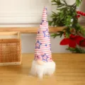 American Independence Day Gnome Plush Toy Red White Stripe Star Faceless Doll Decor - Single Piece / Pink