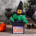 Halloween cute witch plush toy box scary trick prop party holiday decoration gift - Square Witch