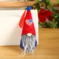 American Independence Day gnome plush hanging ornament patriotic festival doll decor - 5*20 / Grey Beard Red Heart