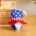 American flag gnome doll ornament, patriotic star stripe faceless plush hanging pendant for decor. - 9.5*19.5 / Blue Star