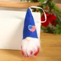 US Independence Day Gnome Hanging Ornament Faceless Doll Patriotic Festival Decor - 5*20 / White Beard Heart