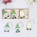 St. Patrick's Day wooden gnome hanging ornaments set with box for holiday party decor. - Irish Festival Wooden Style 2