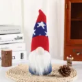 Independence Day patriotic gnome plush doll faceless old man toy for home holiday decor. - Independence Day Sandbag Red