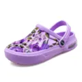 Unisex Floral Garden Clogs With Air Cushion Summer Beach Sandals Casual Walking Shoes - 36 / Purple