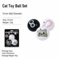 Cat toy ball set interactive self-entertainment kitten play balls with bell 51mm 3pcs - Bell Toy Ball Set