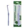 Ergonomische paarse tandenborstel voor honden en katten, ontworpen voor optimale mondhygiëne. - 93072 / Paars