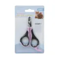 Small pet nail clippers with stainless steel crescent blade and ergonomic handle for cats. - 10.8*6.8*0.9cm / Purple Black