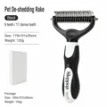 Pettine Snodato per Animali Nero 9 e 17 Denti Spazzola Professionale per Toelettatura - 9+17 denti / Nero