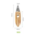 Bamboo handle pet nail clipper with stainless steel blade, ergonomic grooming tool for dogs. - Large Nail Clippers