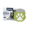 Green paw pet tear stain comb, fine tooth flea comb for dogs and cats facial grooming - Grass Green