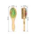 Double-sided bamboo pet grooming brush for dogs and cats, professional de-matting comb tool. - Double-Sided Rainbow Bamboo Pin Brushes