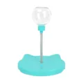 Interactive cat spring toy with leaking food ball and cute cat face base for pets - 935101 / Blue