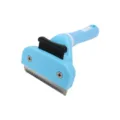 Blue Pet Deshedding Brush, Stainless Steel Pet Grooming Comb for Cats and Dogs, Blue - Small 6.7cm Dematting Tool