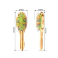 Wooden double-sided pet grooming comb with colorful pins, 23.2cm length, ideal for dogs and cats. - Single-Sided Rainbow Pin Rainbow Bamboo Brushes
