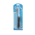 Professional pet flea comb with stainless steel teeth and ergonomic blue black handle for grooming. - Fine-Tooth Flea Comb