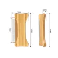Professional bamboo pet comb double-sided dog grooming tool for hair removal 14x7cm - Dog Bone Shaped Flea Combs