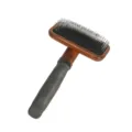 Cepillo para mascotas con mango de madera para perros y gatos, púas de alambre finas. - Cepillos de púas de cabeza cuadrada