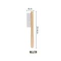 Wooden pet grooming comb with metal pins, 20.4cm length for dogs and cats daily care. - Sparse Tooth Comb
