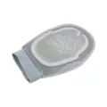 Grey silicone pet grooming glove for cats and dogs, gentle deshedding and bathing brush. - Bath Massage Glove