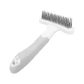Pet grooming comb undercoat rake for dogs and cats white gray deshedding tool fur brush - Double-Row Rake Comb