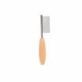 Pet grooming comb with wooden handle and metal pins, ideal for dogs and cats. 10.6cm long. - Mini Face Comb