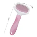 Ergonomic pink pet slicker brush for dogs and cats, professional grooming tool with fine metal pins. - 951 / Pink Slicker Brushes