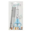 Pet grooming scissors set for dogs and cats, stainless steel comb and professional shear. - Blue