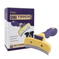 Pet grooming tool for dogs and cats, one touch self cleaning slicker brush for loose hair. - Curved De-Shedding Knife (100mm Blade)