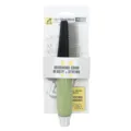 Pet grooming comb with silicone handle and metal pins for dog and cat fur shedding care. - Model 909 / Green