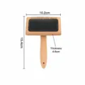 Wooden pet slicker brush for dogs and cats, medium size grooming tool with comfortable handle. - Medium Slicker Brushes