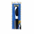 Pet grooming comb with cute penguin handle, fine metal teeth for shedding and detangling pets. - Fine-Tooth