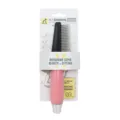 Professional pet grooming comb with stainless steel teeth and comfortable handle for dogs cats. - Model 909 / Pink