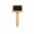 Wooden pet slicker brush for dogs and cats, mini size grooming tool with comfortable handle. - Small Slicker Brushes