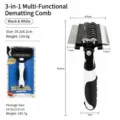 3-in-1 pet grooming comb for dogs and cats, professional dematting and undercoat rake tool. - Multifunctional Dematting Combs