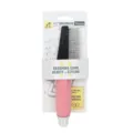 Pet grooming comb with pink handle and fine stainless steel teeth for dogs and cats pets. - Model 909 / Pink