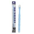 Pet dog toothbrush with soft bristles and ergonomic wave handle for gentle oral cleaning care. - 930103 / Blue