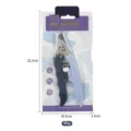 Stainless steel pet nail clipper with safety guard for dogs and cats, blue sku. - L / Dark Blue Light Blue