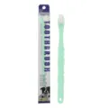 Pet toothbrush for dogs and cats with soft bristle and ergonomic green handle in transparent pack - 930103 / Green