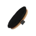 Equestrian horse grooming brush with wooden handle and soft black bristles for tack care. - Horsehair Brush