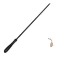 Varita de juguete para gatos mascota palo largo negro con ratón pequeño interactivo juego - Varitas para gatos telescópicas de 4 secciones con ratón de orejas amarillas