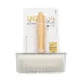 Pet grooming slicker brush with wooden handle and stainless steel pins for dogs cats. - Carbonized Bamboo Medium Slicker Brush