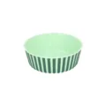 Green striped pet bowl silicone feeding bowl for cats dogs durable food container food dish - Small Striped Style / Green